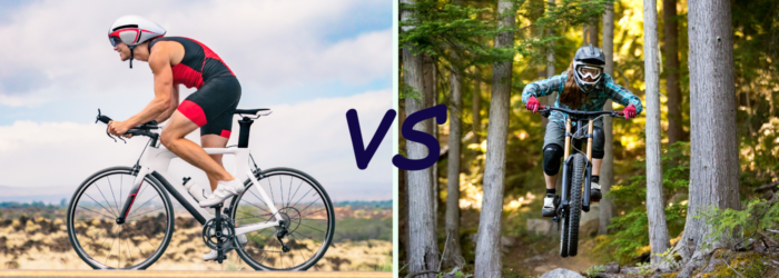 Is riding a mountain bike harder than a road bike?